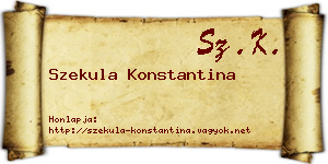 Szekula Konstantina névjegykártya
